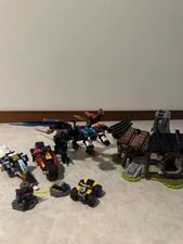 LEGO Ninjago 70627 Dragon's Forge Building Set with Bonus Bikes and Parts Lot