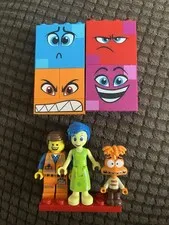 Lot of LEGO Disney Inside Out & LEGO Movie Minifigures Joy Anxiety Emit