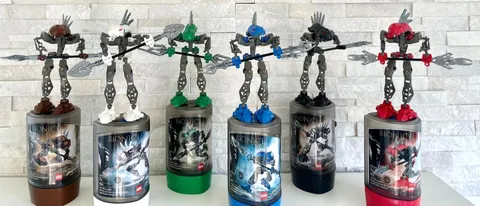 Bionicle Rahkshi Set of 6: 8587 - 8592  w/ Canisters,  Manuals with No Kraatas