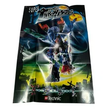 Vintage 1999 LEGO Technic Super ThrowBots Poster - Two Sided - 12”x16” Approx.