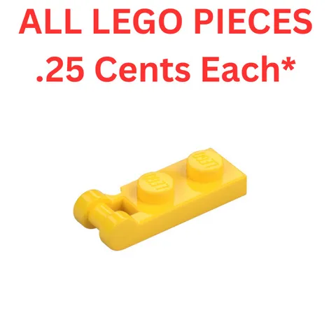 LEGO Plate 1x2 with End Bar Handle Yellow 60478 - Genuine LEGO Parts Pieces Bulk