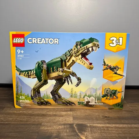 Lego CREATOR 3 in 1 T-REX DINOSAURS - #31151 Sealed New Box 626 Pieces! 