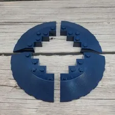 LEGO LOT 4 DARK BLUE ROUND CORNER 6X6 SLOPE 33° EDGE FACET CUTOUT #95188