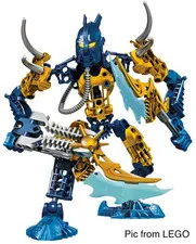 LEGO Bionicle Glatorian 8981 Tarix Set Complete & Canister Instructions