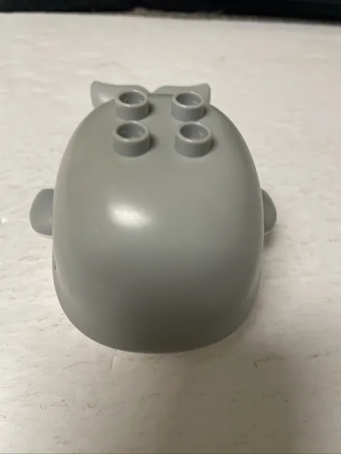Lego Duplo Whale with White Base Arctic Gray Hinged Mouth Jaw 4 Studs