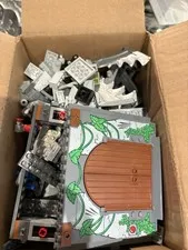 LEGO ASSORT gray black speciality pieces wheels gates ladders fences 2.5lbs 