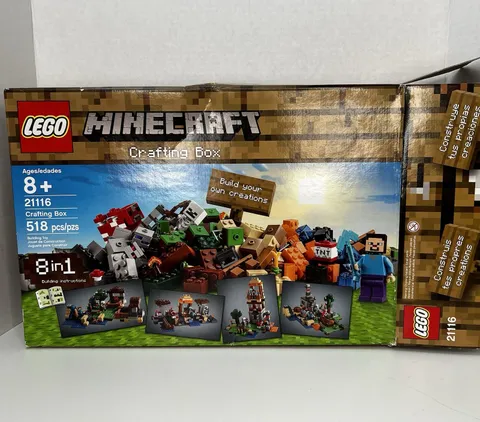 LEGO Minecraft Crafting Box Mojang 21116 Build Your Creation  Few Pieces Missing