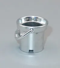LEGO mini Chrome Silver Bucket container handle 2x2x2 Belville minifigure