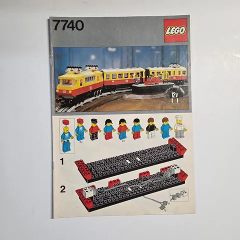 LEGO Instruction Manual 7740 Inter-City Passenger Train 12V Vintage 1980 Yellow