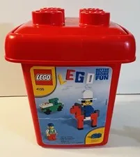Vintage LEGO CREATOR Red Building Block STORAGE TOTE  #4105- EMPTY 2006