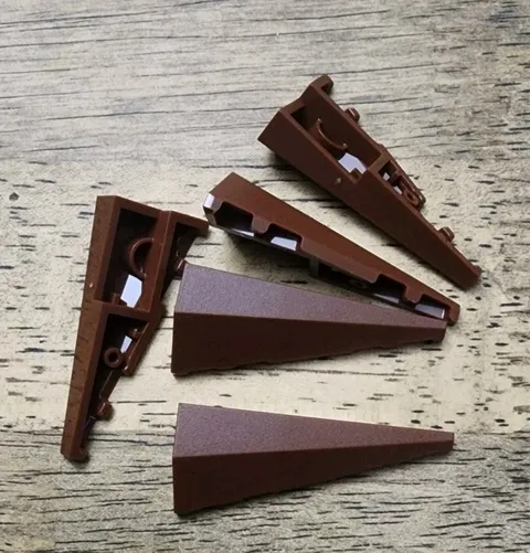 LEGO Reddish Brown Wedge 5 x 2 Right. QTY 5. Part No. 3505.