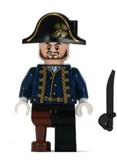 Lego Hector Barbossa with Pegleg 4192 Pirates of the Caribbean Minifigure