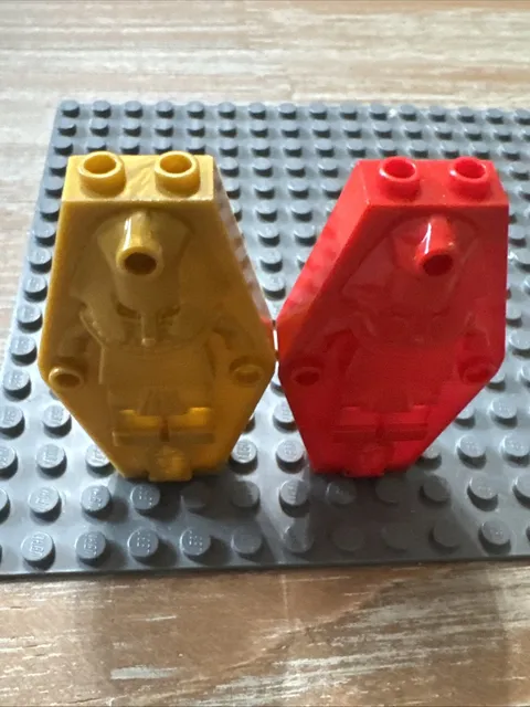 lego sarcophagus. Red And Pearl Gold. Lot Of 2. Part 30164