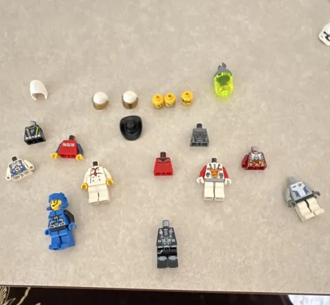 LEGO Bulk Lot Minifigure Parts Torsos Legs Heads Accessories Multicolor