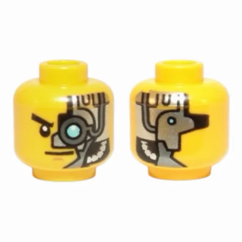 LEGO Minifigure, Head Alien with Mechanical Left Eye Light Blue