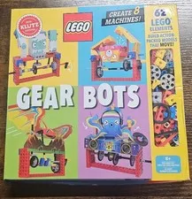LEGO Klutz Gear Bots Kit-STEM Kinetic Model Building Set 62 LEGO Pieces NEW