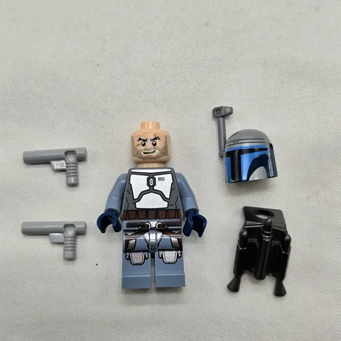 LEGO Star Wars Jango Fett Minifigure Smile, Blue, Bounty Hunter, SW0468 75015