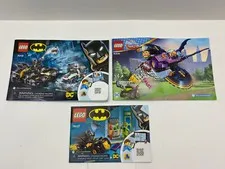 Lot Of 3 Lego Batman Super Hero Girls Manuals Instruction Book 76118 76137 41230