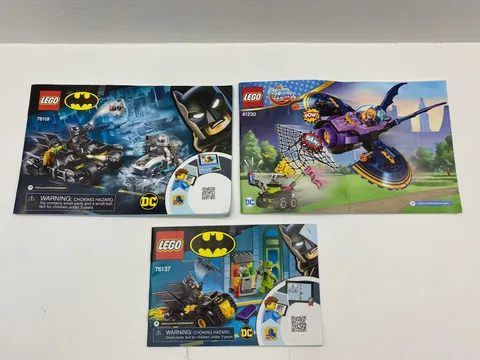 Lot Of 3 Lego Batman Super Hero Girls Manuals Instruction Book 76118 76137 41230