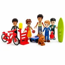 LEGO Friends Male Mini Doll Lot 5 Boy Figures w/ Accessories Mixed Bundle