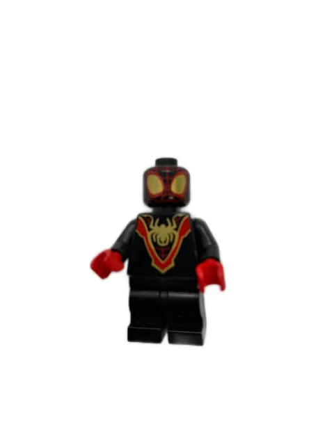 LEGO Marvel Super Heroes Miles Morales Spider-Man Minifigure Black Suit Genuine