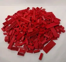Huge Lot Red LEGO Bricks 500+ Over 2 lbs 