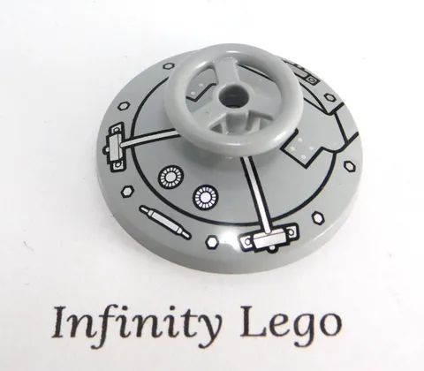 LEGO Light Bluish Grey Dish 4x4 with Vault Safe Door Solid Stud 3960 50208 4854