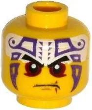 LEGO® Part 3626pb1289 - Head Black Eyebrows, Dark Red Eyes (Ninjago)