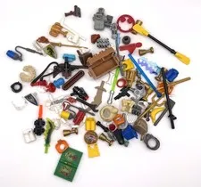LEGO Large Minifigure Accessory Lot, Castle, Starwars, Ninjago, City inv.656