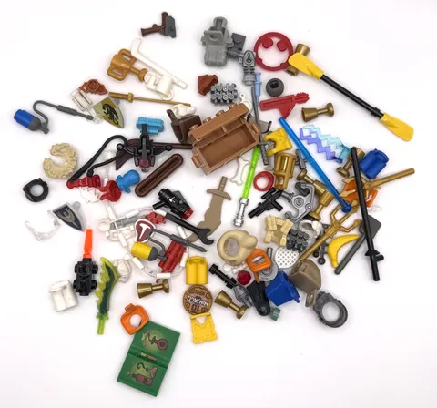 LEGO Large Minifigure Accessory Lot, Castle, Starwars, Ninjago, City inv.656