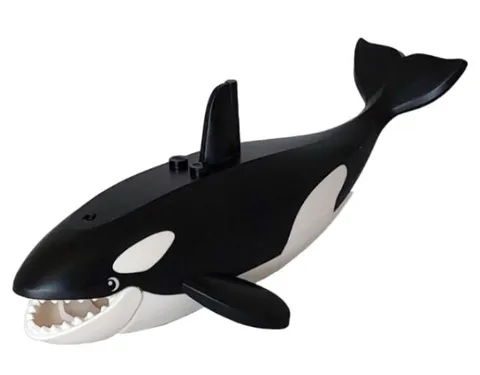 LEGO® Part bb1319pb01c02 - Black and White Orca Whale NEW