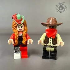 LEGO Minifigure Lot of 2 The Lone Ranger Red Harrington TLR011 Jesus TLR017