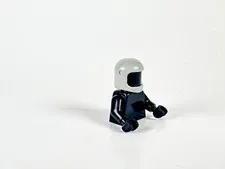 LEGO 1970s Minifigure Light Gray Helmet Classic Space 193au Thin Strap