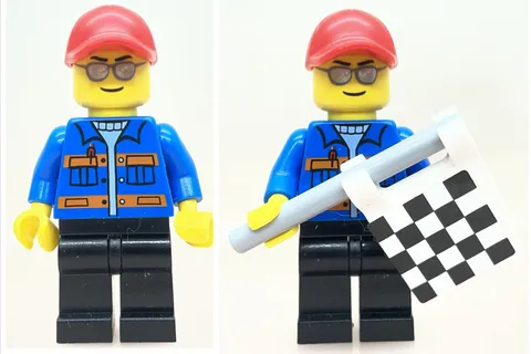 LEGO® Minifigures + Accessories Set 75912 Porsche 911 GT Finish Line - sc008 - sc011