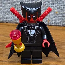 LEGO Custom Deadpool Dracula w/cape/goblet/swords. 100% LEGO Parts, Mint