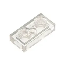 LEGO 100x Trans-Clear Plate 1 x 2 inv.599