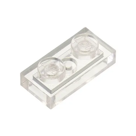 LEGO 100x Trans-Clear Plate 1 x 2 inv.599
