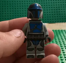LEGO Plastic Minifigure Blue & Gray Armor Character Figure w/ Helmet & Jetpack