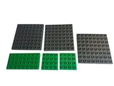 LEGO DUPLO Baseplates Lot of 5 Gray Green 8x8 4x4 8x4 Misc. Building Toys