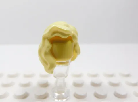 LEGO Yellow Blonde Female Girl Hair Over Shoulder Wavy Minifig H12
