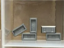 LEGO Parts - Flat Silver Minifigure, Utensil Ingot 1 x 2 - No 99563 - QTY 5