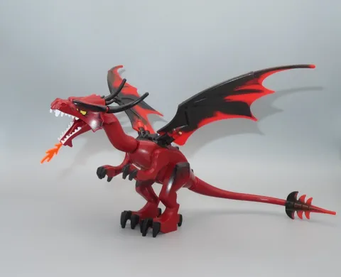 Lego dark Red black Dragon Fantasy Era Castle minifigure 7093 Skeleton Tower