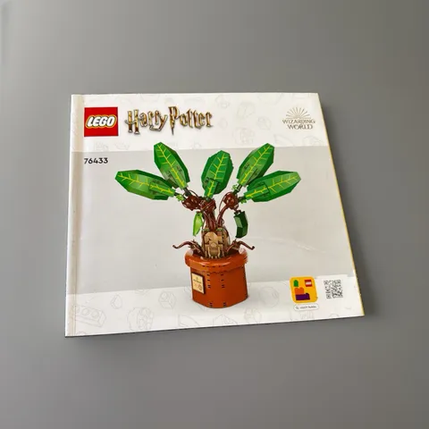 LEGO Harry Potter Mandrake 76433  Instruction Manual Only