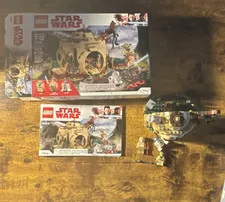 LEGO Star Wars The Last Jedi Yoda’s Hut 75208  Box has dent on the bottom right