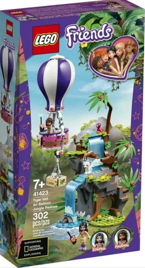 LEGO 41423 Friends Tiger Hot Air Balloon Jungle Rescue