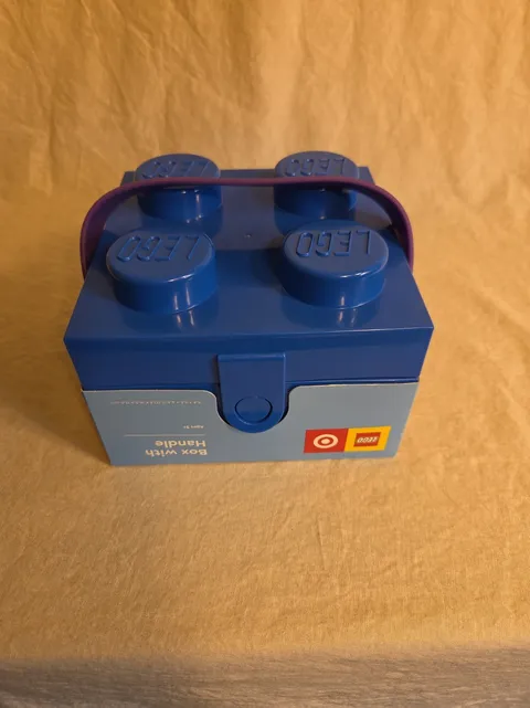 Brand New! LEGO Collection x Target Blue/Purple Brick Box W/ Contrast Handle -A2