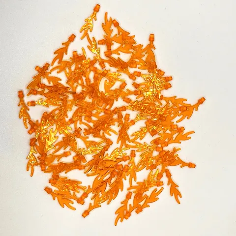NEW LEGO® 100 Translucent Orange Castle Fire Flames City Firefighter Flame NEW
