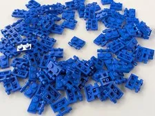 Lego New x100 Blue Plate, Modified 1 x 2 with Bar Handle on Side # 2540