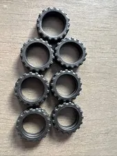LEGO 50861 Black Tire 21mm D. x 6mm City Motorcycle - 7 Pieces