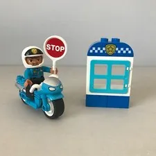 Lego Duplo 10900 Police Bike Complete Set Policeman Motorcycle